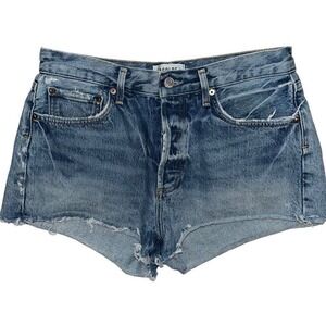 Agolde blue Jean cutoff button‎ fly shorts 28